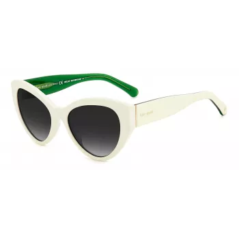 KATE SPADE Women's Paisleigh SVK6 Rectangular Sunglasses - Black Frame Grey Gradient Lens 55/17/140 mm