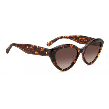 KATE SPADE Women's Sunglasses JUNIGS086F5HA - Black Acetate Frame, Grey Polycarbonate Lenses, 55/17/140 mm