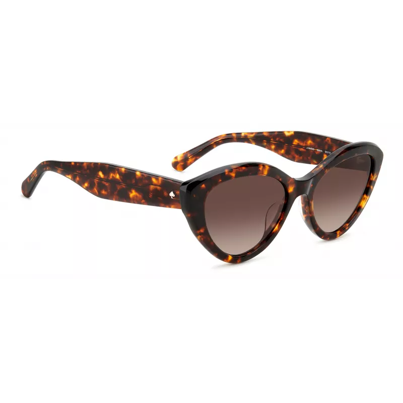 KATE SPADE Women's Sunglasses JUNIGS086F5HA - Black Acetate Frame, Grey Polycarbonate Lenses, 55/17/140 mm