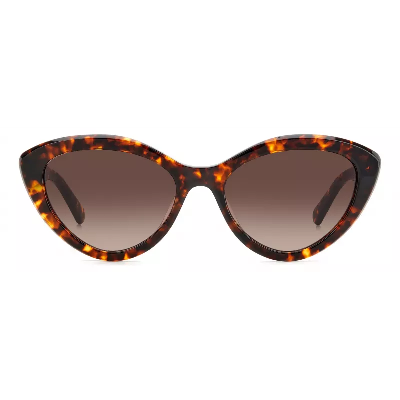 KATE SPADE Women's Sunglasses JUNIGS086F5HA - Black Acetate Frame, Grey Polycarbonate Lenses, 55/17/140 mm