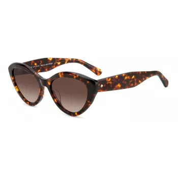 KATE SPADE Women's Sunglasses JUNIGS086F5HA - Black Acetate Frame, Grey Polycarbonate Lenses, 55/17/140 mm