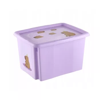 keeeper Box with Lid 30L Karolina “Capybara” 45x35x27cm Soft Purple