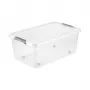 keeeper Box with Lid on Wheels clipbox Leo 59x38x24cm 37L Transparent