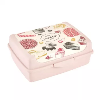 keeeper click-box midi 1L Carla Sweet Day Food Storage Container, Pink