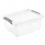keeeper Clipbox Leonie Storage Box with Lid, 11.4 L, Transparent, Stackable, Food-Safe, BPA-Free, Clip Closure, 37.5 x 28.5 x 16 cm
