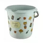 keeeper Deco Bucket 10L Ilvie Garden, Round, Ø30 x 28 cm, Soft Green with Print, Plastic, Metal Swing Handle