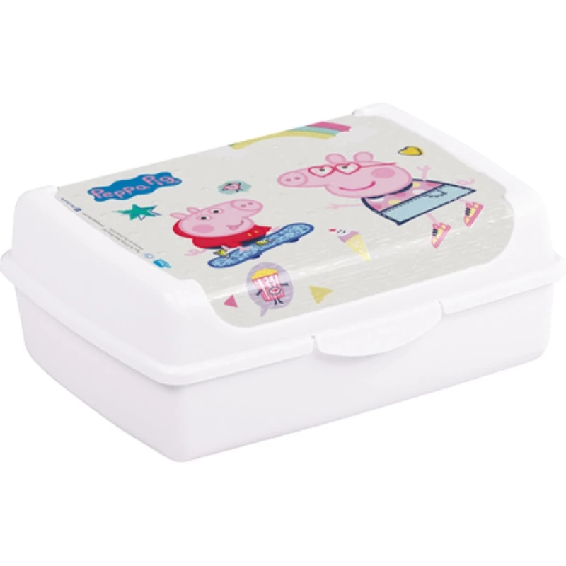 keeeper Deco-Click-Box Midi 1L Peppa Pig Food Storage Container, White