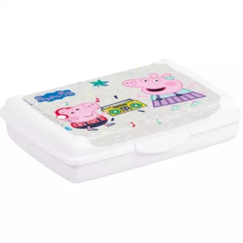 keeeper Deco-Click-Box Mini 0.5L Peppa Pig Food Storage Container, White