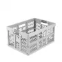 keeeper Folding Box ben 45 L Nordic Grey — Load Capacity up to 50 kg, Collapsible Storage Crate 54 x 37 x 28 cm