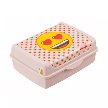 keeeper Food Storage Container deco-click-box midi 1L Carla Emoji Hearts 17x13x7cm Pink