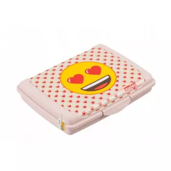 keeeper Food Storage Container deco-click-box mini 0.5L Carla Emoji Hearts 17x13x3.5cm Pink