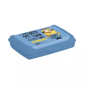 keeeper Food Storage Container Deco-Click-Box Mini 0.5L Carla Minions Hungry Light Blue