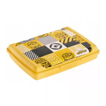keeeper Food Storage Container deco-click-box mini 0.5L Carla Minions Mosaic 17x13x3.5cm Yellow
