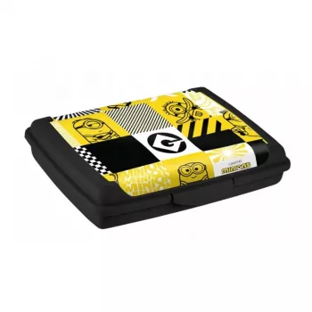 keeeper Food Storage Container deco-click-box mini 0.5L Carla Minions Mosaic 17x13x3.5cm Black