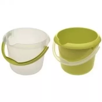 keeeper Mika Round Cleaning Bucket, 5 L, Transparent, Ergonomic Handle, Integrated Measuring Scale 1170500100000