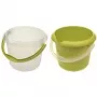 keeeper Mika Round Cleaning Bucket, 5 L, Transparent, Ergonomic Handle, Integrated Measuring Scale 1170500100000