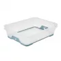 keeeper Mini Basket A5 Jonas with Non-Slip Base, Transparent/Blue, 26.5 x 20 x 7 cm