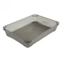 keeeper mirko A4 Mini Storage Basket, Crystal Gray Transparent, Stackable, 36 x 26.5 x 7 cm