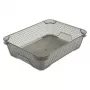 keeeper mirko A5 Storage Basket, Crystal Grey Transparent, Stackable, 26.5 x 20 x 7 cm