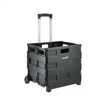 keeeper Olli Foldable Shopping Cart 65L Black, Load Capacity 35 kg