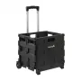 keeeper Olli Foldable Shopping Trolley 45L Black, Load Capacity 25 kg, Telescopic Handle, Aluminium Frame