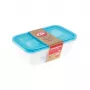 keeeper Set of 2 Rectangular Food Containers 3.3L Fredo Fresh Transparent/Light Blue