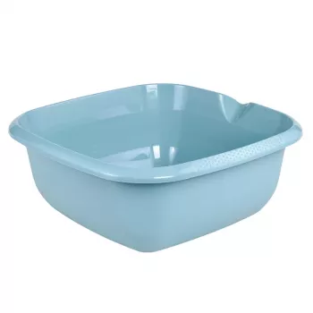 keeeper Square Bowl 13L Björk 38x38x15 cm Nordic Blue, Food-Grade PP, Integrated Measuring Scale & Pouring Spout