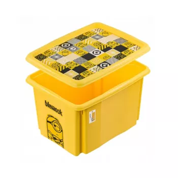 keeeper Storage Box with Lid 30L Karolina “Minions Mosaic” 45x35x27cm Yellow