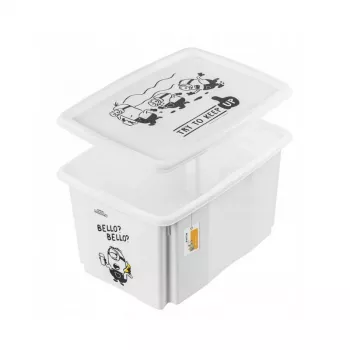 keeeper Storage Box with Lid 45 L Karolina “Minions Bello” 55.5 x 40 x 30 cm White