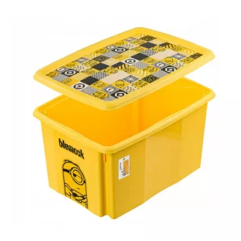 keeeper Storage Box with Lid 45L Karolina “Minions Mosaic” 55.5x40x30cm Yellow