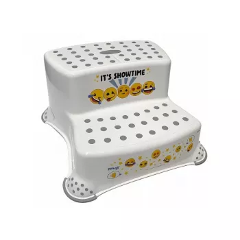 keeeper Two-Tier Bench Igor Emoji Showtime, White, 40x37x21 cm