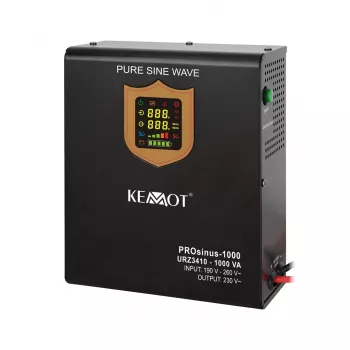 KEMOT PROsinus-1000 Wall-Mounted Uninterruptible Power Supply 1000VA/700W Pure Sine Wave 12V 230V