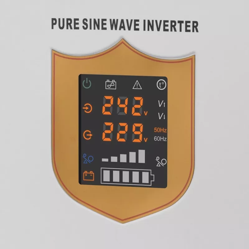 KEMOT PROsinus-2200 Pure Sine Wave Inverter with 12V Charging Function, 230V, 2200VA/1600W