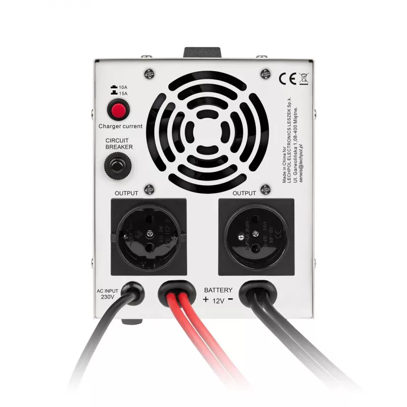 KEMOT PROsinus-800 Emergency Power Supply Unit – Pure Sine Wave Inverter with 12V Charging Function, 230V, 800VA/500W