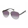 Kenneth Cole KC1394-5908B Men's Rectangular Sunglasses - Shiny Black Frame, Smoke Lens