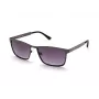 KENNETH COLE MAN KC1329-5709B Rectangular Sunglasses - Shiny Black Frame, Smoke Lens, 57mm