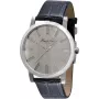 KENNETH COLE Men's Watch IKC1931 44mm Stainless Steel Case Blue Dial Brown Leather