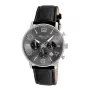 KENNETH COLE Men's Watch IKC8007 42mm Black Dial Leather Strap