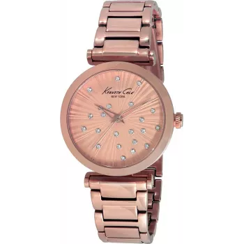 KENNETH COLE Women's Watch IKC0019 35mm Stainless Steel Mesh Rose Gold-tone