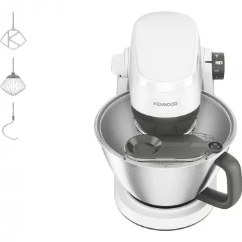 KENWOOD Multi-Tasker KHC30.000WH Kitchen Machine (Grey/White, 1000 W, 4.3 L Bowl)