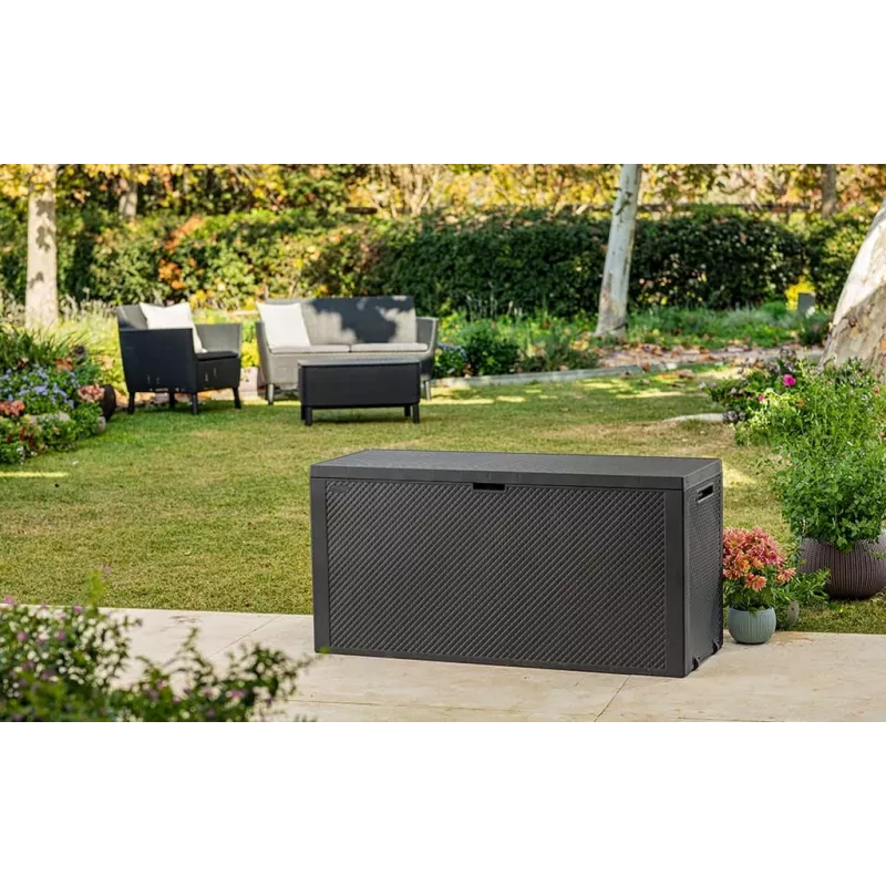 Keter 249384 Outdoor Storage Box Rectangular Resin Light Grey 845L
