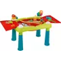 KETER Creative Fun Table Turquoise/Red – 2-in-1 Children's Activity Table with Reversible Top, Stool, Drawing & Building Accessories