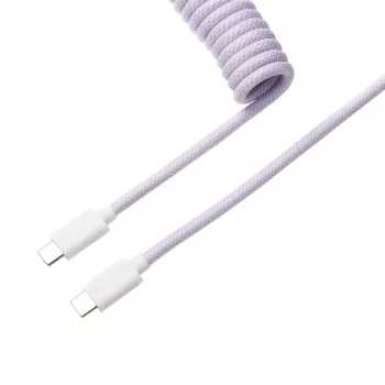 Keychron Coiled Aviator Cable USB-C to USB-A - Light Purple/Straight