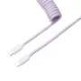 Keychron Coiled Aviator Cable USB-C to USB-A - Light Purple/Straight