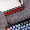 Keychron Coiled Aviator Cable - Red (USB-A to USB-C, 2m, Detachable GX12)