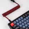 Keychron Coiled Aviator Cable - Red (USB-A to USB-C, 2m, Detachable GX12)
