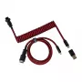 Keychron Coiled Aviator Cable - Red (USB-A to USB-C, 2m, Detachable GX12)