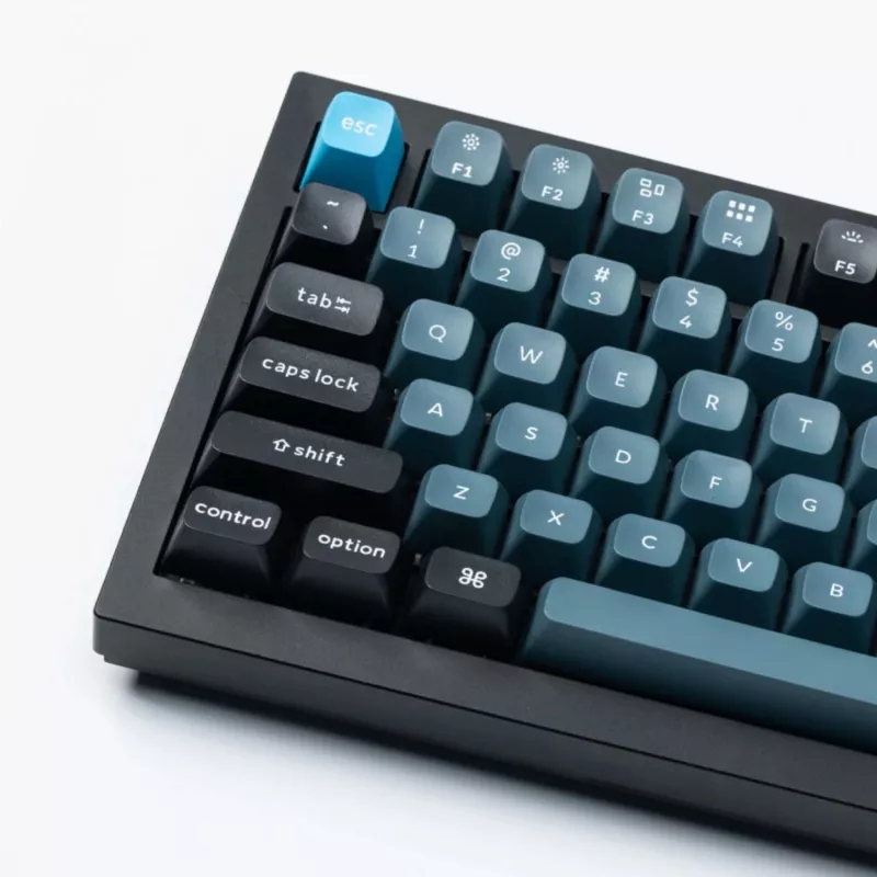 Keychron Double Shot KSA PBT Keycap Set - Dark Grey/Grey/Blue (137 Keys)