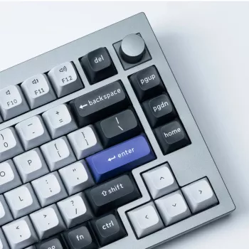 Keychron Double Shot KSA PBT Keycap Set - Dark Grey/White Smoke (137-Keys, MX-Style, ANSI)