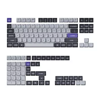 Keychron Double Shot KSA PBT Keycap Set - Dark Grey/White Smoke (137-Keys, MX-Style, ANSI)